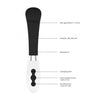 Aceso Rechargeable Vibrator - 10 Speeds, Silicone Pleasure Tool in Black