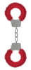 Pleasure Handcuffs Furry - Red