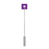 Leather Square Tipped Crop - Purple