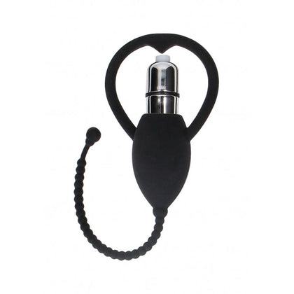 Urethral Sounding Vibrating Bullet Plug - Black