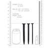 Silicone Screw Plug Set Urethral Sounding Black 89 g OU433BLK