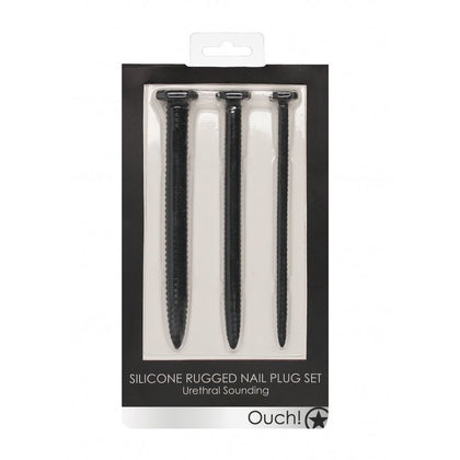 Silicone Screw Plug Set Urethral Sounding Black 89 g OU433BLK