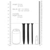 Silicone Rugged Nail Plug Set - Urethral Sounding - Black