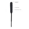 Silicone Vibrating Bullet Plug With Beaded Tip - Urethral Sounding - Black