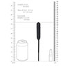 Silicone Vibrating Bullet Plug With Beaded Tip - Urethral Sounding - Black