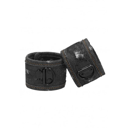 Denim Handcuffs - Roughend Denim Style - Black