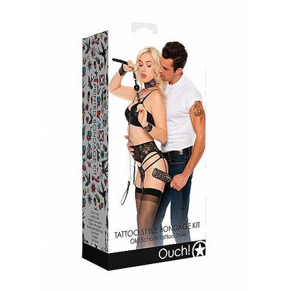 Tattoo Style Bondage Kit - Old School Tattoo Style - Black
