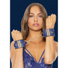 Luxurious Adjustable Blue Sailor Theme Wrist Cuffs - Nautical Elegance & Comfort