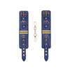 Luxurious Adjustable Blue Sailor Theme Wrist Cuffs - Nautical Elegance & Comfort