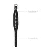 Diamond Studded Black Faux Leather Wrist Cuffs for Luxury BDSM Adventurers