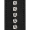 Diamond Studded Collar W/ Leash - Black