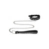 Diamond Studded Collar W/ Leash - Black