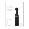 Diamond Studded Black Paddle by Ouch - Luxurious Faux Leather for BDSM Bliss