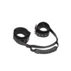 Luxury Adjustable Bonded Leather Handcuffs with Faux Fur & Handle – Unleash Desire