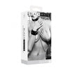 Bonded Leather Collar With Hand Cuffs - With Adjustable Straps and chain