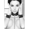Velcro Collar With Leash And Hand Cuffs - With Adjustable Straps