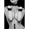 Velcro Collar With Leash And Handcuffs - With Adjustable Straps