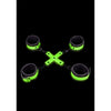 Ouch! Glow-in-the-Dark Hand & Ankle Cuffs with Hogtie for Ultimate Bondage Experience