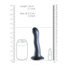 Ultra Soft Curvy G-Spot Dildo - 7'' / 17 cm - Gun Metal
