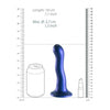 Ultra Soft Curvy G-Spot Dildo - 7'' / 17 cm - Metallic Blue