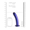 Smooth G-Spot Dildo - 7'' / 17 cm - Metallic Blue