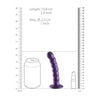 Beaded G-Spot Dildo - 5'' / 13 cm - Metallic Purple