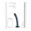 Beaded G-Spot Dildo - 6,5'' / 16,5 cm - Gun Metal