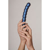 Beaded G-Spot Dildo - 6,5'' / 16,5 cm - Metallic Blue