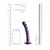 Beaded G-Spot Dildo - 6,5'' / 16,5 cm - Metallic Purple