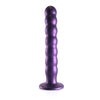 Beaded G-Spot Dildo - 8'' / 20,5 cm - Metallic Purple