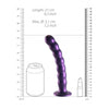 Beaded G-Spot Dildo - 8'' / 20,5 cm - Metallic Purple