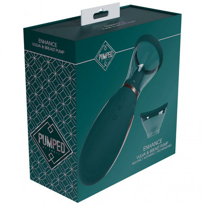 Pumped - Enhance - Automatic - Silicone - Rechargeable Vulva & Breast Pump - Forest Green
