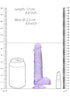 6 Inch / 15 cm Realistic Dildo With Balls - Purple