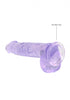 6 Inch / 15 cm Realistic Dildo With Balls - Purple