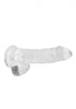 6 Inch / 15 cm Realistic Dildo With Balls - Transparent