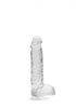 6 Inch / 15 cm Realistic Dildo With Balls - Transparent