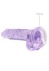 7 Inch / 17 cm Realistic Dildo With Balls - Purple