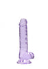 7 Inch / 17 cm Realistic Dildo With Balls - Purple