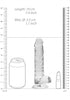 7 Inch / 17 cm Realistic Dildo With Balls - Transparent
