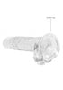 7 Inch / 17 cm Realistic Dildo With Balls - Transparent