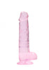 8 Inch / 20 cm Realistic Dildo With Balls - Pink
