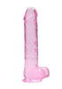 9 Inch / 23 cm Realistic Dildo With Balls - Pink