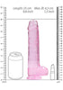 9 Inch / 23 cm Realistic Dildo With Balls - Pink