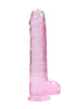 9 Inch / 23 cm Realistic Dildo With Balls - Pink