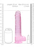9 Inch / 23 cm Realistic Dildo With Balls - Pink