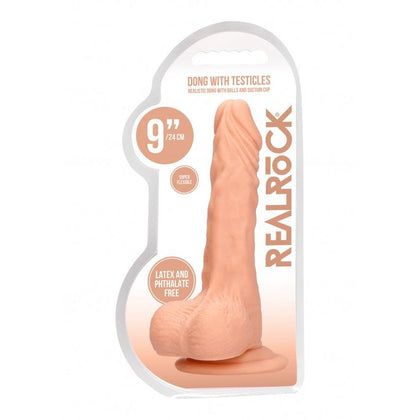 Dong with testicles 9'' - Flesh