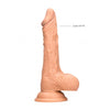 Dong with testicles 9'' - Flesh
