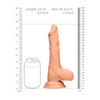 Dong with testicles 9'' - Flesh