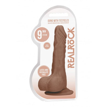 Dong with testicles 9'' - Tan