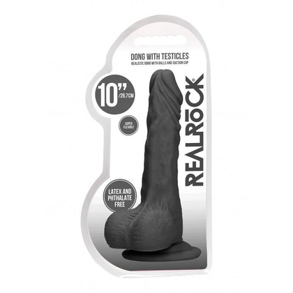 Dong with testicles 10'' - Black